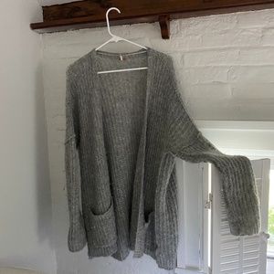 Free People Grey Cardigan